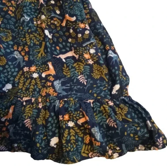 Age 5-6 Years Artisan Ny Wildlife Print Long Sleeve Dress - Picture 2 of 10